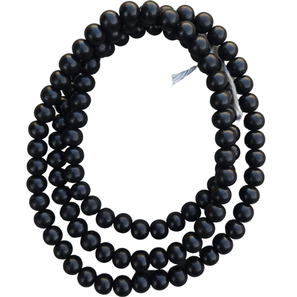 4 MM - 8 MM Round (Black) Wooden Beads